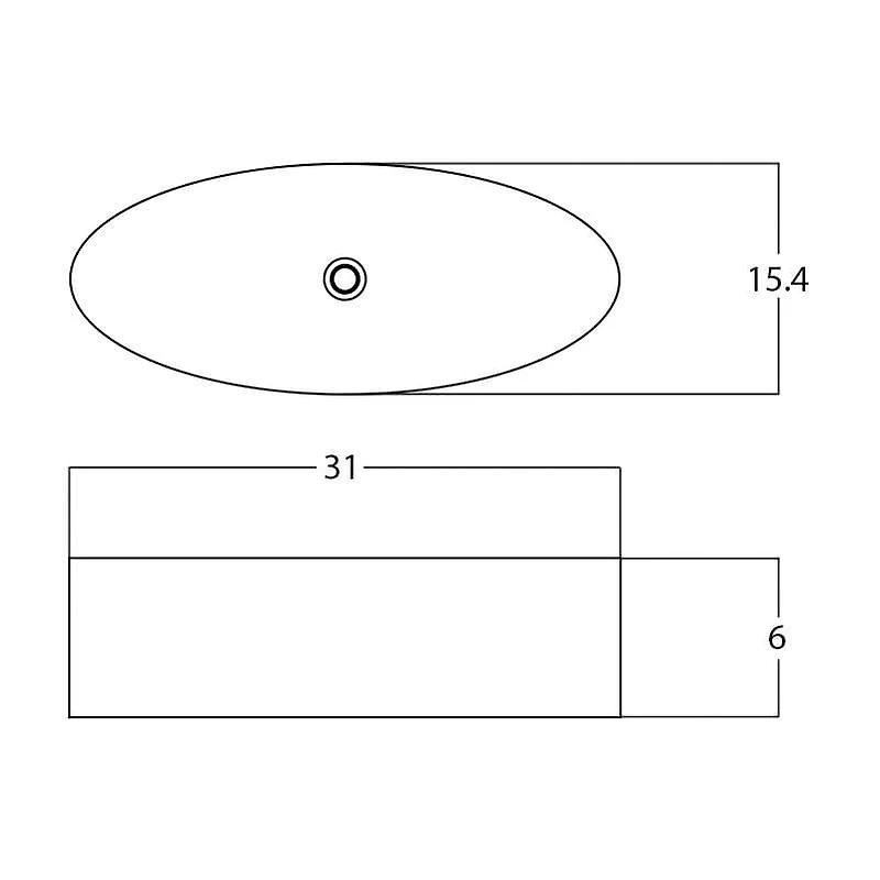 American Imaginations 31-in. W Above Counter White Bathroom Vessel Sink Set For Deck Mount Drilling AI-33416