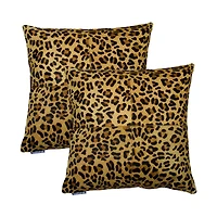 COUSSINS TORINO QUATTRO EN PEAU DE VACHE 18"X18" 2 PQT