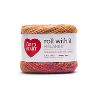 Laine acrylique Red Heart® Roll With It Melange™ n° 4 Worsted (Moyenne), Amertrine 150 g (5,29 oz) 355 m (389 yards)