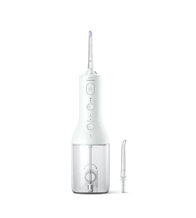 Philips Sonicare Power Flosser 3000 sans fil, irrigateur buccal, blanc, HX3826/21