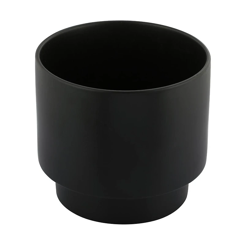Pot en Céramique Surélevé Anko Noir Pot noir surélevé