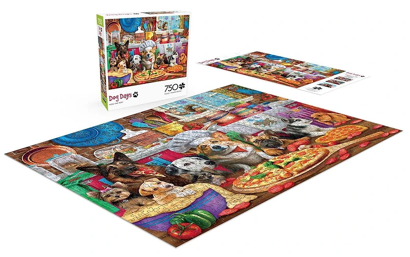 Buffalo Games - Dog Days - Pizza Time Pups - 750 Piece Jigsaw Puzzle