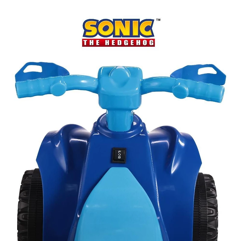 SONIC 6V QUAD ATV RIDE On/ TEAM/ BLU w/ LT BLU SEAT