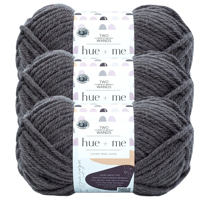 Lion Brand Hue + Me Yarn #5 Bulky/Chunky Yarn 125g/125m 3-Pack