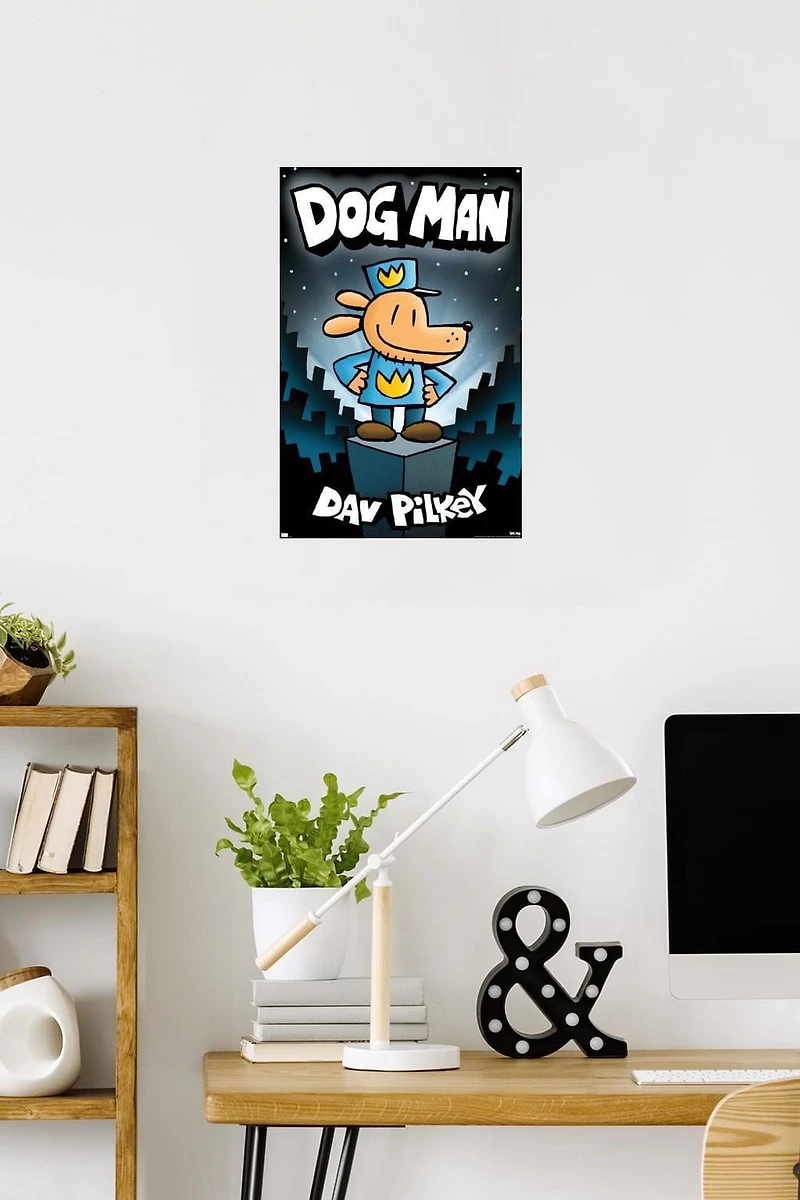 Dog Man - Book Cover (2016) Wall Poster, 14.725" x 22.375"