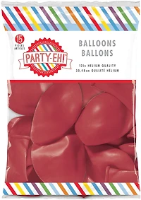 Party-Eh! Latex Balloons, 15 Red Balloons