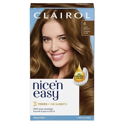 Coloration permanente Clairol Nice'n Easy Couverture Des Cheveux Gris À 100