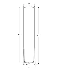Monarch Specialties  Luminaire, 50"h, Lampadaire, 50" H, Abat-jour Ivoire / Crème, Contemporain