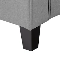 Canapé trois places rembourré en tissu aspect lin Georgia de CorLiving pour adulte