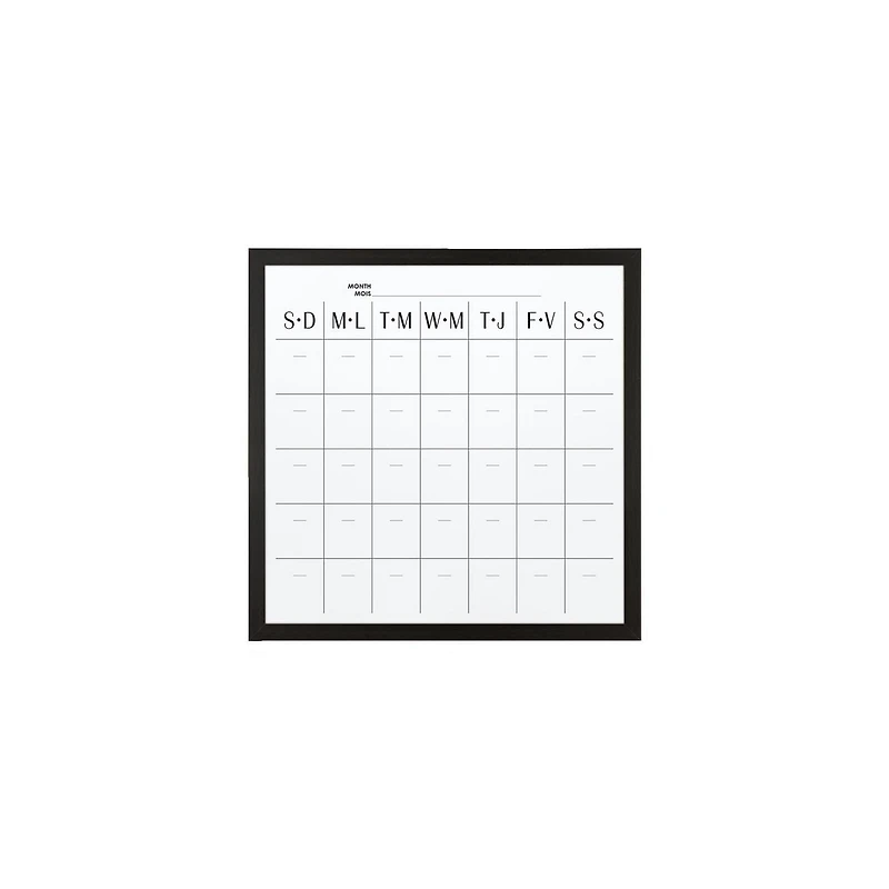 Quartet 12"x12" Wood Wrap Dry Erase Calendar Board, Dry Erase Board
