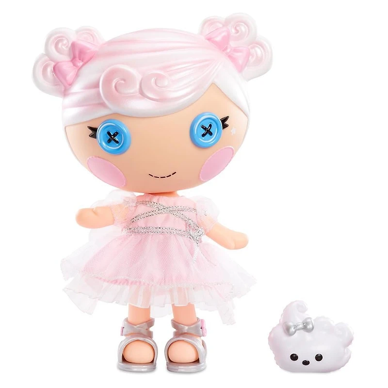 Petite poupée Lalaloopsy - Breeze E. Sky  avec nuage comme animal de compagnie, poupée-ange de 7 po (17,78 cm) avec ailes, tenue rose et chaussures amovibles, dans un emballage de jeu de maison réutil
