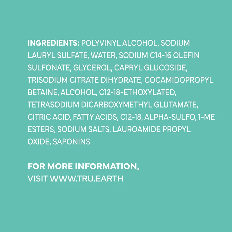 Tru Earth Laundry Detergent Sheets - 64 Strips - Fragrance Free