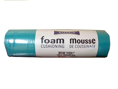 Mousse laminé compact 56 x 20 X 1 pouces - Bleu Bleu Plaque de mousse