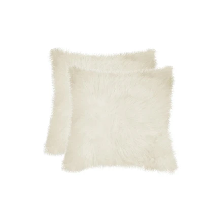 2 Pqt Coussins en Mouton 18"X18"