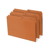 Continental Letter size File Folders. Orange colour, 12 count
