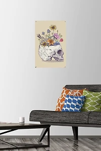 Rachel Caldwell - Flower Skull Wall Poster, 14.725" x 22.375" Framed