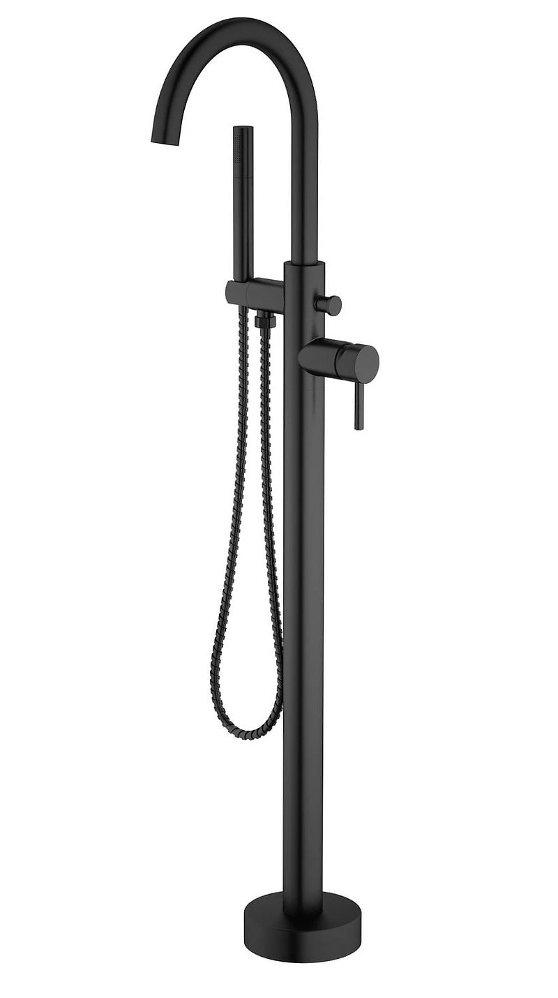 A&E Bath and Shower MILAN BLACK Brass Freestanding Faucet