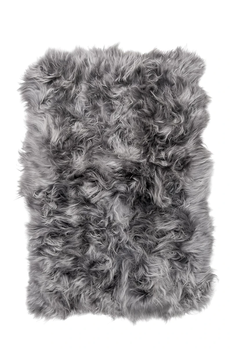 TAPIS 100% PEAU DE MOUTON ISLANDE CARRE PATCH 4'x6'