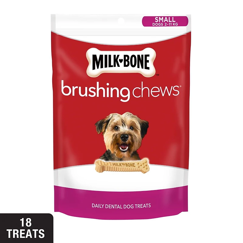 Milk-Bone Brushing Chews Dental Dog Treats for Small Dogs, 201g-535g (18-48 Treats)
