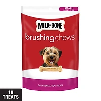 Milk-Bone Brushing Chews Dental Dog Treats for Small Dogs, 201g-535g (18-48 Treats)