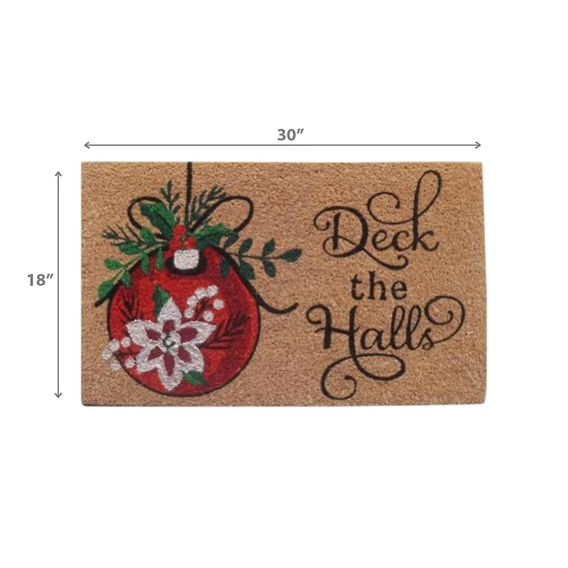Tapis De Porte En Fibre De Coco Deck The Halls