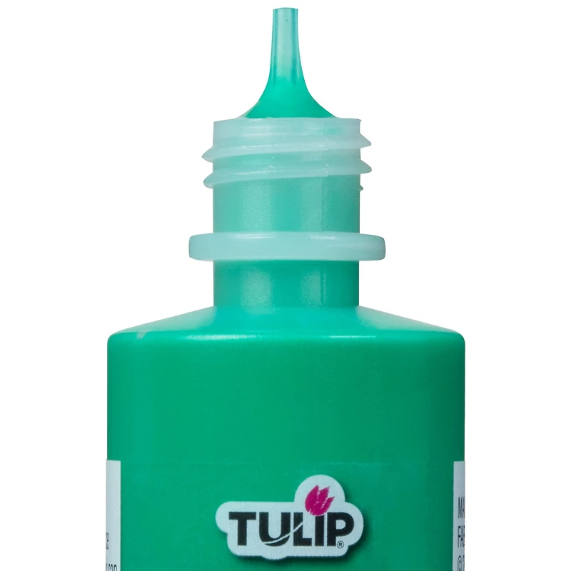 Tulip Puff Dimensional Fabric Paint, Leaf Green, 4 fl. oz., Nontoxic, Liquid, Permanent, Flexible, Machine Washable, 3D Texture