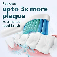 Philips Sonicare 2300 Power Toothbrush, Rechargeable Electric Toothbrush, White and Black, Sonicare Dual Handle pack