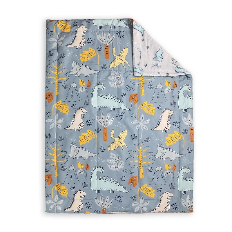 3-Piece Toddler Bedding Set, Grey Dinosaur