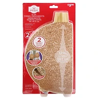 12"TINSEL ORNAMENTS GOLD