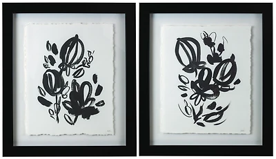 kieragrace Providence art mural Kemp – Ensemble de 2, images florales, 30,48 x 35,56 cm (12 x 14 po)