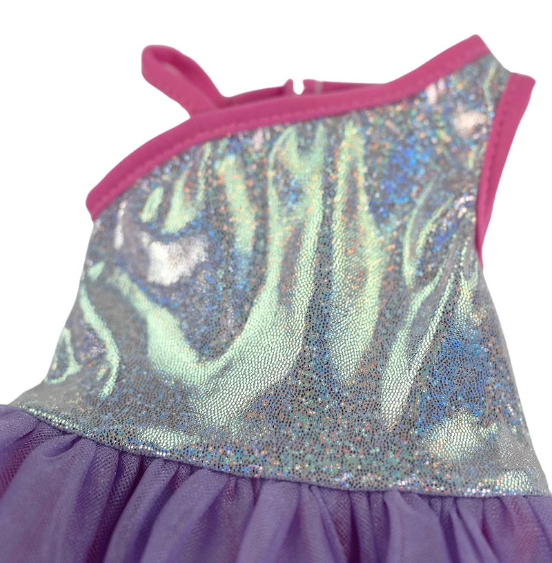 My Life As Ballerina Fashion Set for 18-inch Doll, 3 Pieces Included, Silver with Pink and Purple