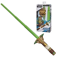 Star Wars Lightsaber Forge Yoda Extendable Green Lightsaber Toy, Customizable Roleplay Toy for Kids Ages 4 and Up