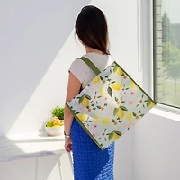 Sac De Courses Réutilisable Sur Le Thème Du Printemps Avec Porte-Bouteille – Sac À Provisions Avec Poignées Réutilisable, Sac d’épicerie Multifonction