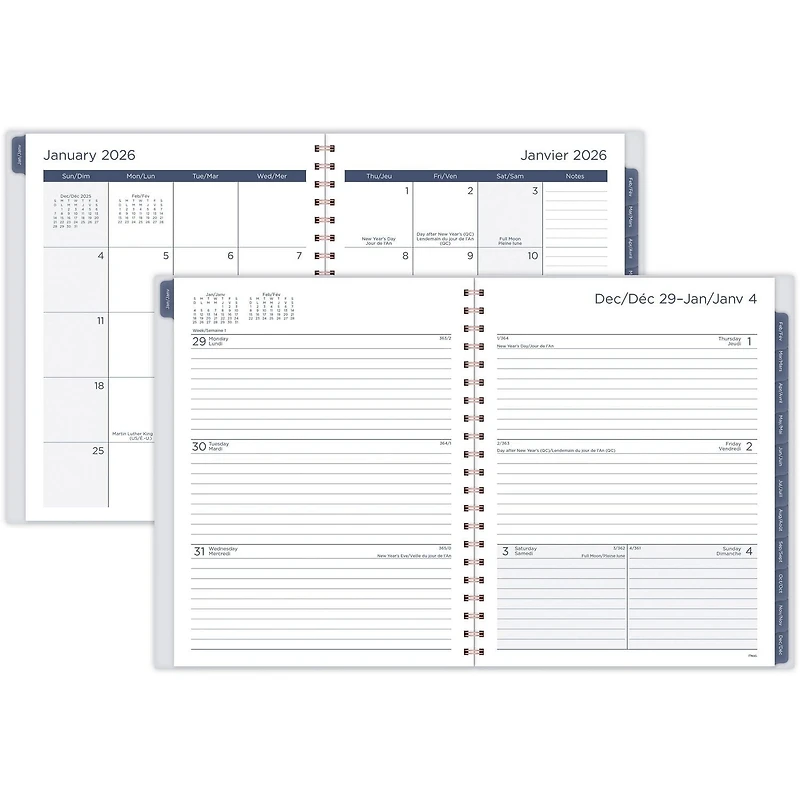 Agenda Grand Mead® Papillon Aqua W/M,26 Agenda