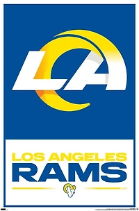 NFL Los Angeles Rams - Logo 21 Wall Poster, 22.375" x 34" Framed