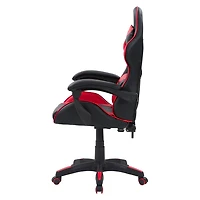 CorLiving Ravagers Vinyl PVC Fabric Ergonomic Adjustable Height Gaming Chair for Adults
