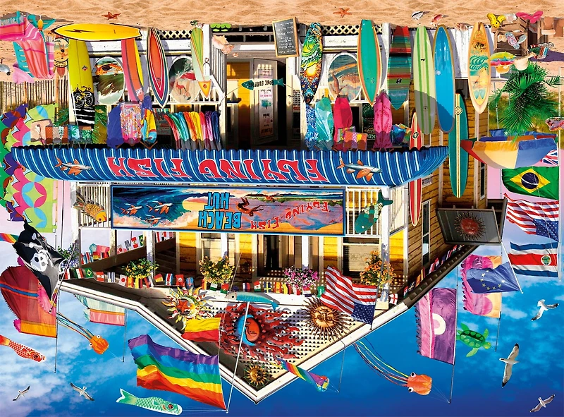 Buffalo Games - Vivid Collection - Surf Shack - 1000 Piece Jigsaw Puzzle