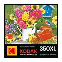 RoseArt - Kodak Premium 350-Piece -Spring Bouquet with Birds - Adult Interlocking Puzzle