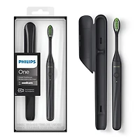 Philips One by Sonicare Shadow Black Rechargeable Toothbrush, HY1200/26, One by Sonicare Shadow Black Rechargeable