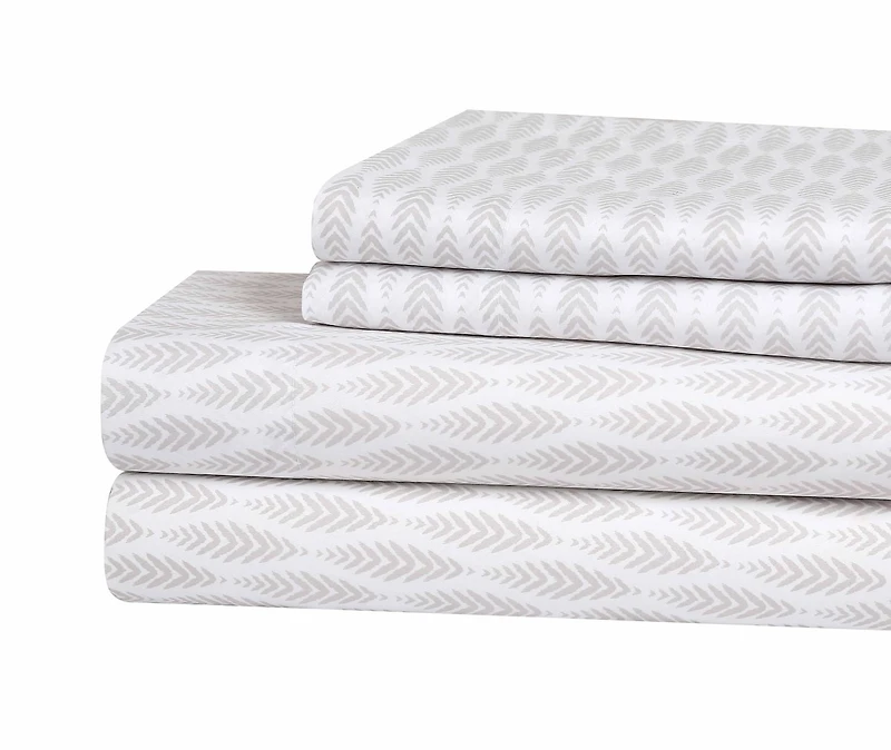 4 Piece High Quality Printed Microfibre Sheet Set