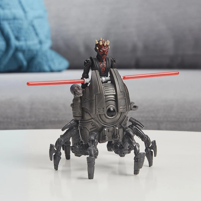 Star Wars Mission Fleet Gear Class Darth Maul Sith Probe Pursuit 2.5-Inch-Scale Figure and Vehicle, Toys for Kids Ages 4 and Up