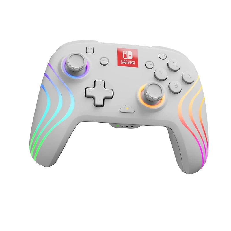 PDP Afterglow™ Wave Wireless Controller: White - Nintendo Switch, & Nintendo Switch - OLED Model, PDP AG Wave WL CNTRL: White