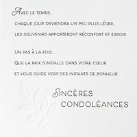 Hallmark Sympathy Card (Paix)