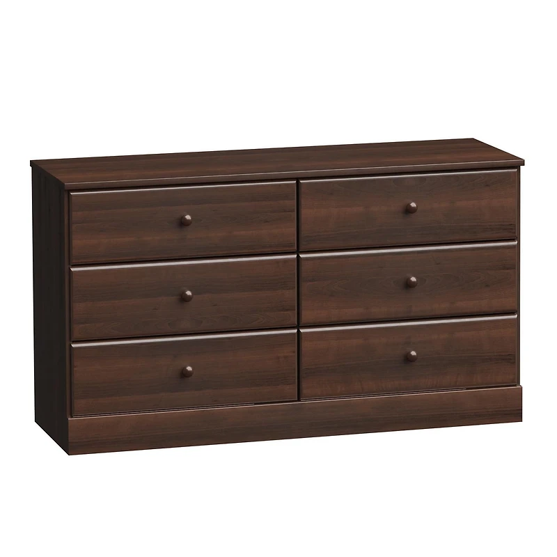 Commode Astrid de Prepac à 6 tiroirs en fini expresso