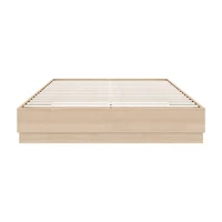 Cadre de lit plateforme Double Milano Nexera, chêne blond naturel