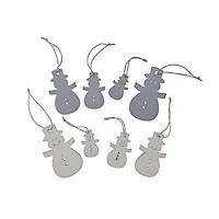 Christmas 4Pk Wood Ornaments Snowman - Set of 4