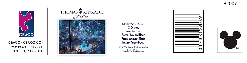 Puzzle en bois de 1000 pièces Ceaco Thomas Kinkade Frozen Love and Magic pour adultes à partir de 14 ans