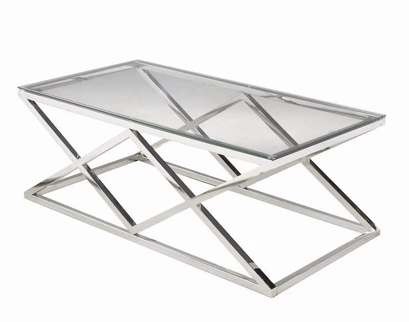 Zyrille Coffee Table, Silver