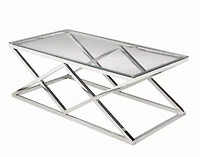 Zyrille Coffee Table, Silver