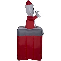 Jack Skellington gonflable de Noël animé dans une cheminée